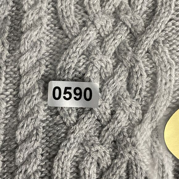 Talbots Gray Cable Knit Sweater Women’s L – Quarter Zip, Long Sleeve Pullover - Picture 14 of 14